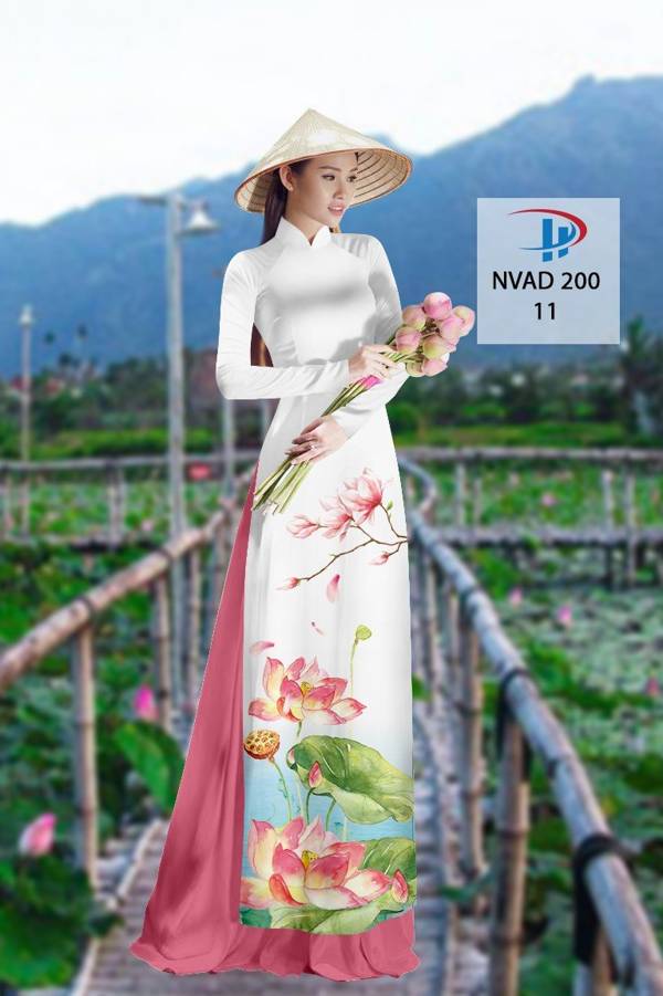 Vải Áo Dài Hoa Sen AD NVAD200 50